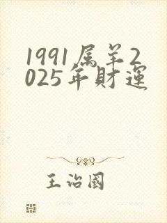 1991属羊2025年财运