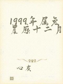 1999年属兔农历十二月出生的命运