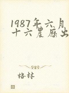 1987年六月十六农历出生的命运如何