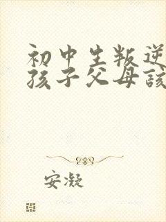 初中生叛逆期的孩子父母该怎么沟通封面