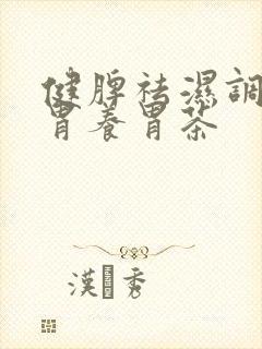 健脾祛湿调理脾胃养胃茶封面