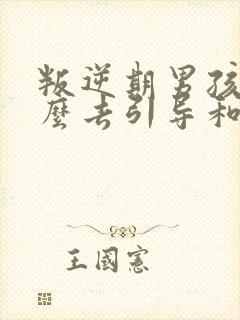 叛逆期男孩子怎么去引导和沟通封面