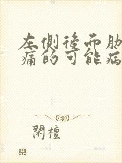 左侧后面肋下疼痛的可能病因