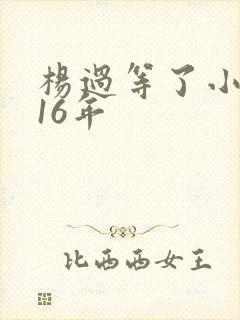 杨过等了小龙女16年