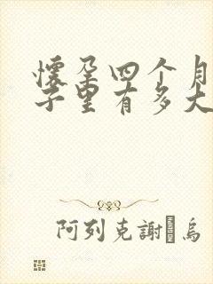 怀孕四个月在肚子里有多大封面