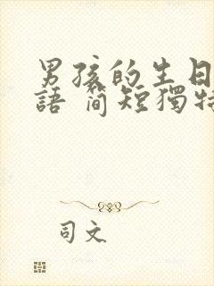 男孩的生日祝福语 简短独特