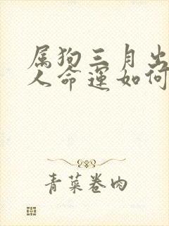 属狗三月出生的人命运如何