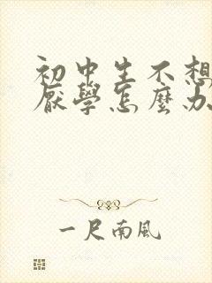 初中生不想上学厌学怎么办