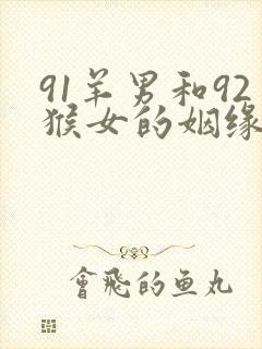 91羊男和92猴女的姻缘怎么样