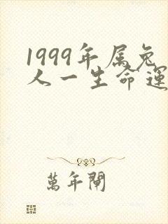 1999年属兔人一生命运女封面
