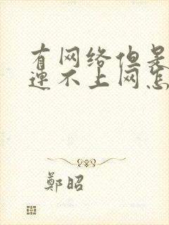 有网络但是电脑连不上网怎么