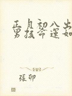 正月初八出生的男孩命运如何封面