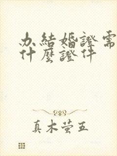 办结婚证需要些什么证件