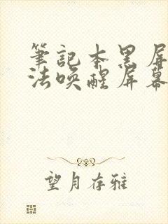 笔记本黑屏后无法唤醒屏幕