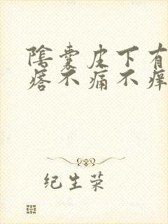 阴囊皮下有小疙瘩不痛不痒封面