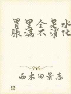 胃里全是水停留胀满不消化