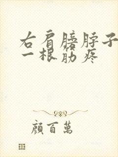 右肩膀脖子连着一根筋疼