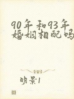 90年和93年婚姻相配吗?