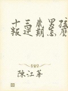 十三岁男孩到了叛逆期怎么教