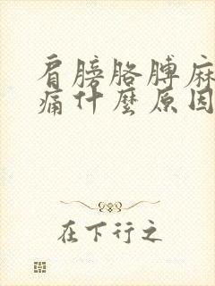 肩膀胳膊麻木酸痛什么原因