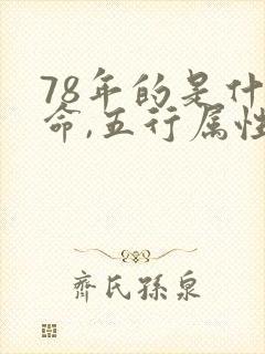 78年的是什么命,五行属性封面