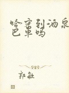 哈密到酒泉有大巴车吗