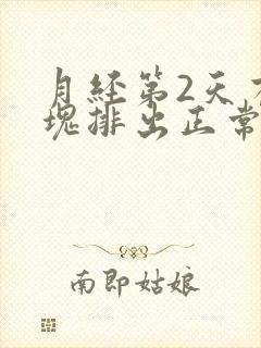 月经第2天有血块排出正常吗封面