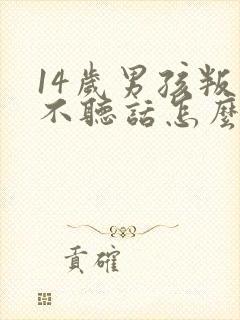 14岁男孩叛逆不听话怎么办