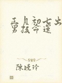 正月初七出生的男孩命运