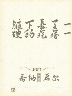 腋下长了一个硬硬的疙瘩一碰就疼