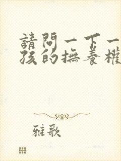 请问一下一般小孩的抚养权的官司费用多