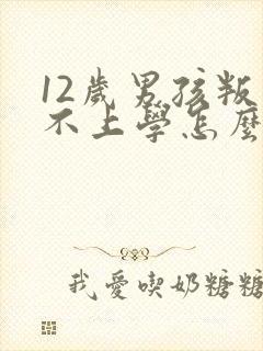 12岁男孩叛逆不上学怎么办