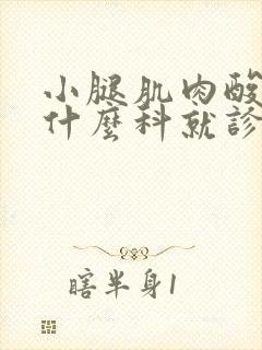 小腿肌肉酸痛挂什么科就诊