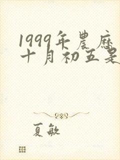 1999年农历十月初五是什么命封面