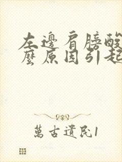 左边肩膀酸痛什么原因引起的封面