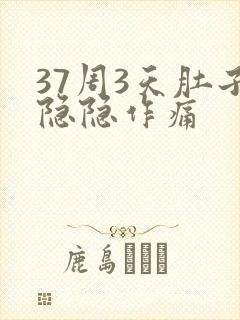 37周3天肚子隐隐作痛封面