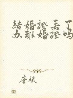 结婚证丢了还能办离婚证吗封面