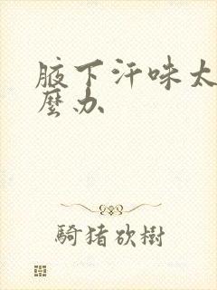 腋下汗味太重怎么办