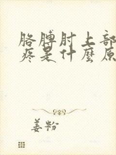 胳膊肘上部肌肉疼是什么原因