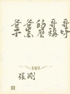 爸爸的哥哥的儿子怎么称呼