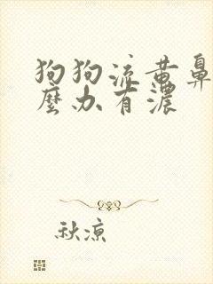 狗狗流黄鼻涕怎么办有浓