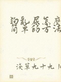 狗乱尿怎么办最简单的方法