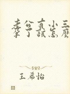 老公有小三我怀孕了该怎么办