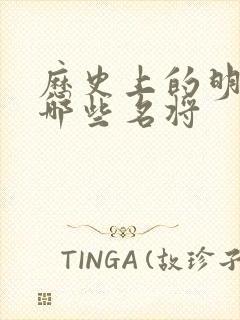 历史上的明朝有哪些名将封面