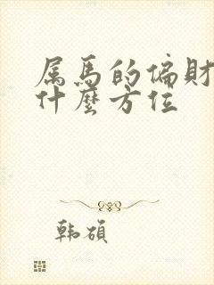 属马的偏财运在什么方位