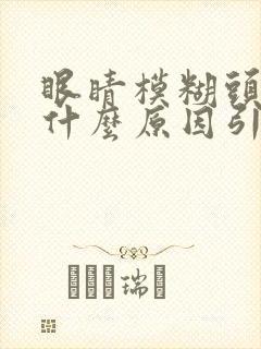 眼睛模糊头晕是什么原因引起的