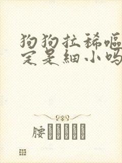 狗狗拉稀呕吐一定是细小吗