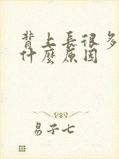 背上长很多痤疮什么原因