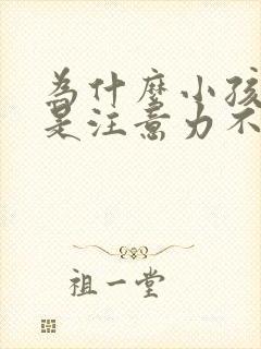 为什么小孩子总是注意力不集中