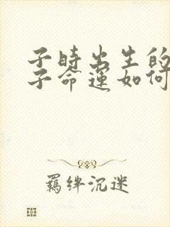 子时出生的男孩子命运如何